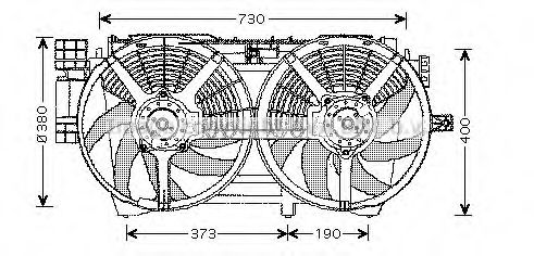 RT7530 PRASCO Fan, radiator