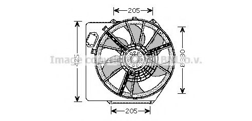 RT7536 PRASCO Cooling System Fan, radiator