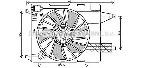 RT7539 PRASCO Fan, radiator