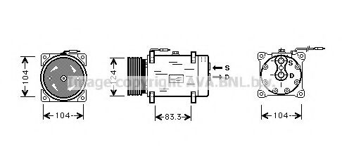 RTK244 PRASCO Compressor, air conditioning