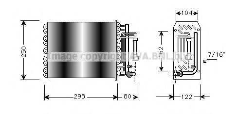 SBV049 PRASCO Evaporator, air conditioning