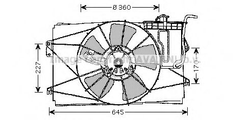 TO7524 PRASCO Cooling System Fan, radiator
