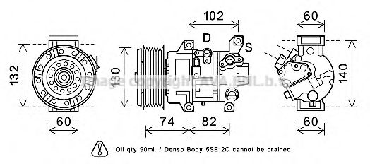 TOK607 PRASCO Compressor, air conditioning