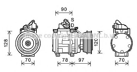 TOK619 PRASCO Compressor, air conditioning