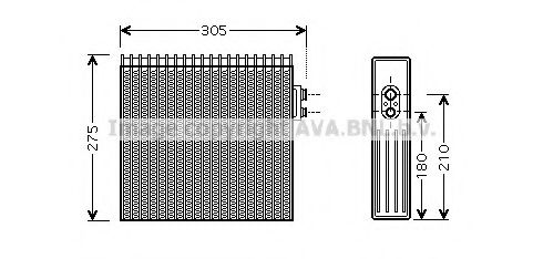 TOV421 PRASCO Evaporator, air conditioning