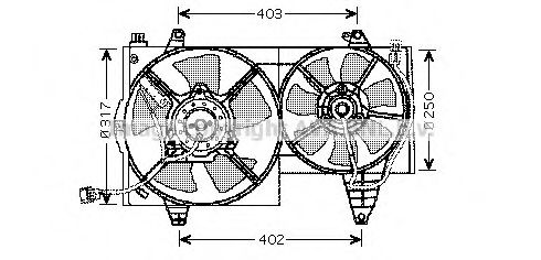 VO7505 PRASCO Fan, A/C condenser