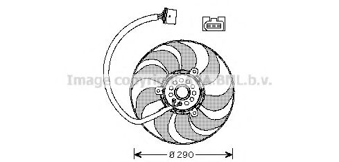 VW7522 PRASCO Cooling System Fan, radiator