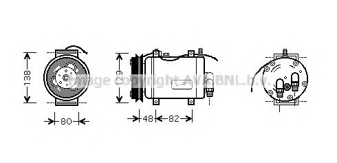 AIK228 PRASCO Compressor, air conditioning