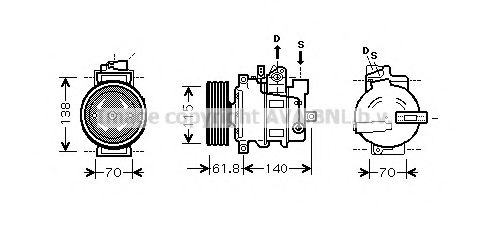 AIK263 PRASCO Compressor, air conditioning