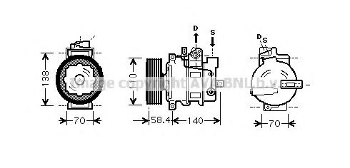 AIK273 PRASCO Compressor, air conditioning