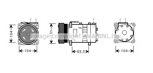 AUK003 PRASCO Compressor, air conditioning