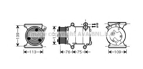 AUK185 PRASCO Compressor, air conditioning