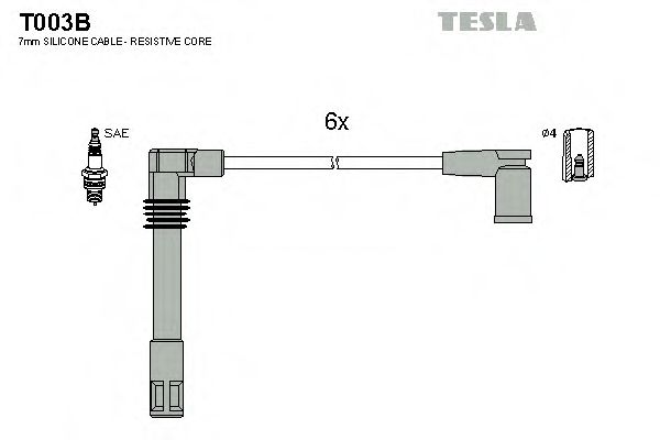 T003B TESLA Ignition Cable Kit