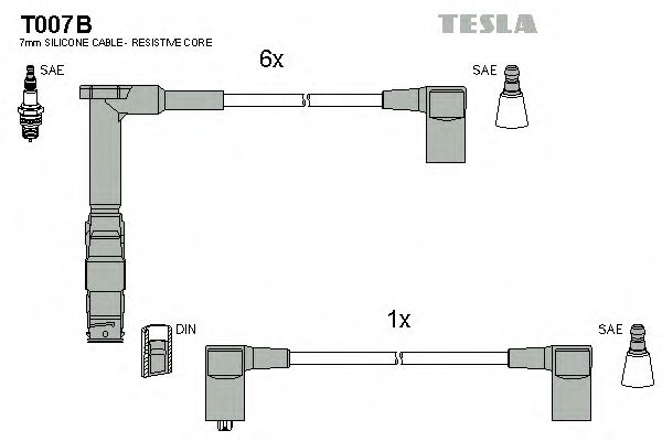T007B TESLA Ignition Cable Kit