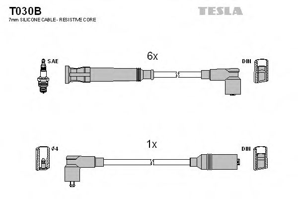 T030B TESLA Ignition Cable Kit