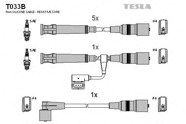 T033B TESLA Ignition Cable Kit