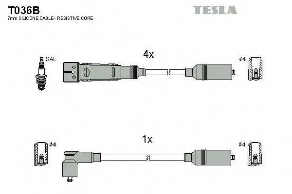 T036B TESLA Ignition Cable Kit