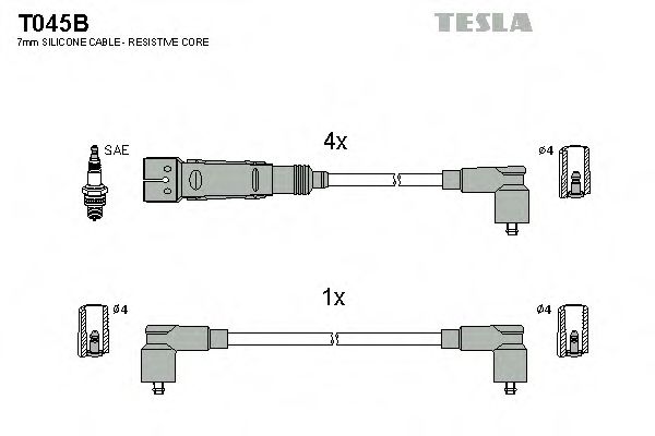 T045B TESLA Ignition Cable Kit