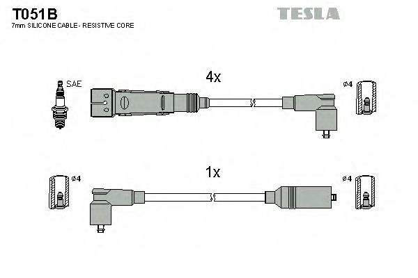 T051B TESLA Ignition Cable Kit