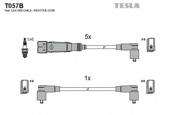 T057B TESLA Ignition Cable Kit