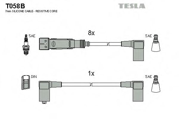 T058B TESLA Ignition Cable Kit