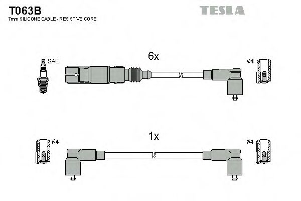 T063B TESLA Ignition Cable Kit