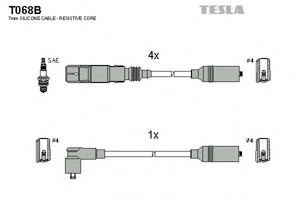 T068B TESLA Ignition Cable Kit