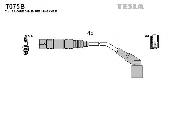 T075B TESLA Ignition Cable Kit
