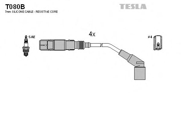 T080B TESLA Ignition Cable Kit