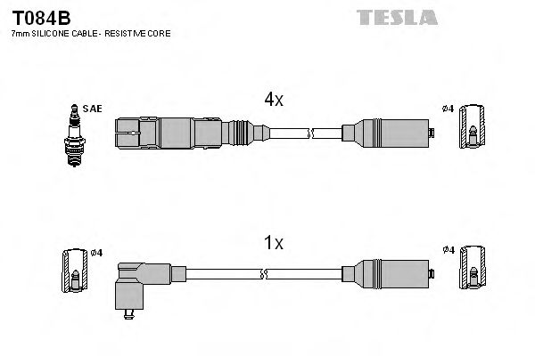 T084B TESLA Ignition Cable Kit