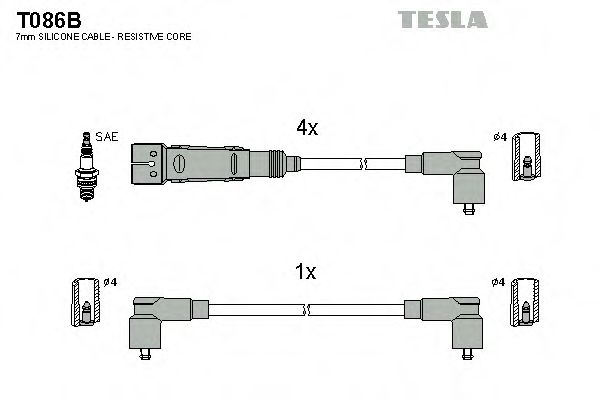 T086B TESLA Ignition Cable Kit