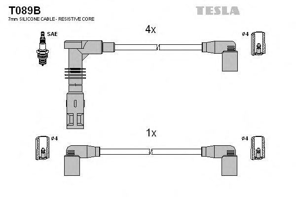 T089B TESLA Ignition Cable Kit