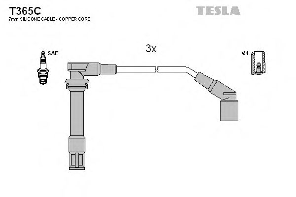 T365C TESLA Ignition Cable Kit