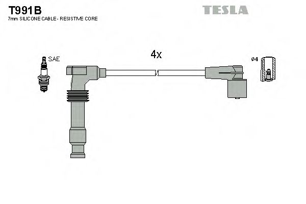 T991B TESLA Ignition Cable Kit
