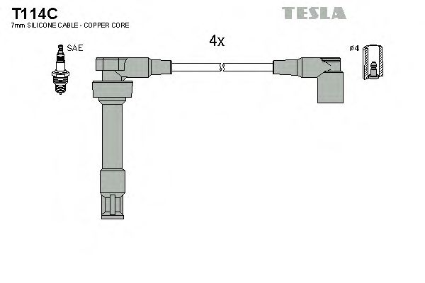 T114C TESLA Ignition Cable Kit