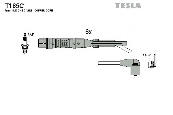T165C TESLA Ignition Cable Kit