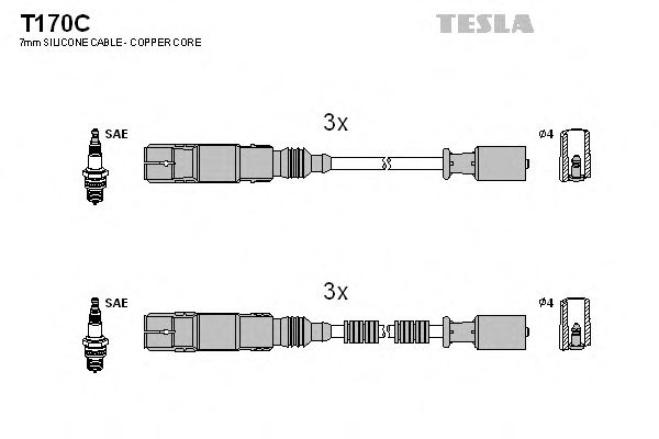 T170C TESLA Ignition Cable Kit