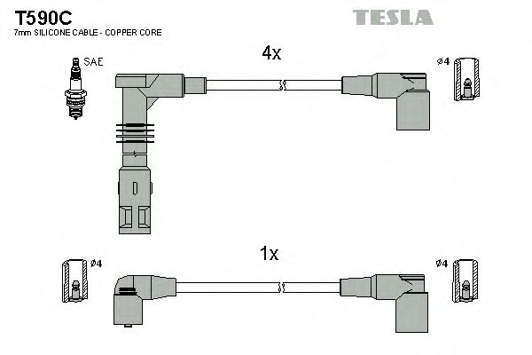 T590C TESLA Ignition Cable Kit