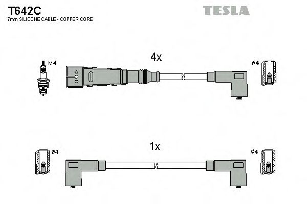 T642C TESLA Ignition Cable Kit