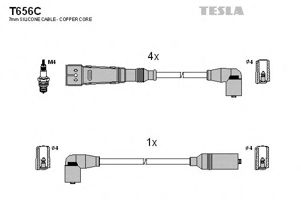 T656C TESLA Ignition Cable Kit