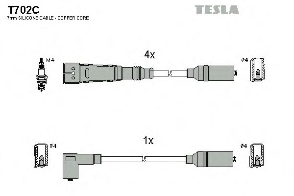 T702C TESLA Ignition Cable Kit