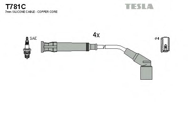 T781C TESLA Ignition Cable Kit
