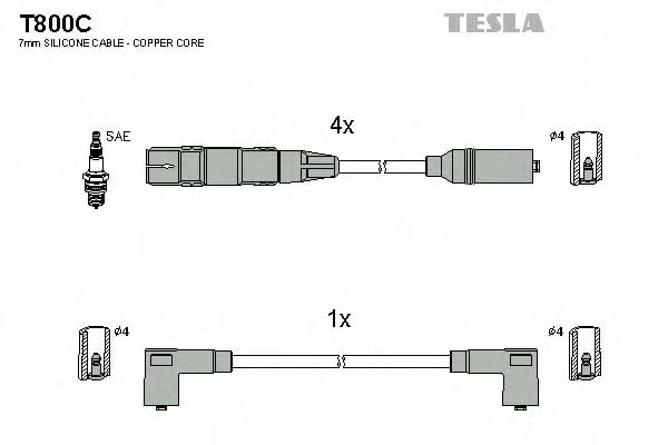 T800C TESLA Ignition Cable Kit