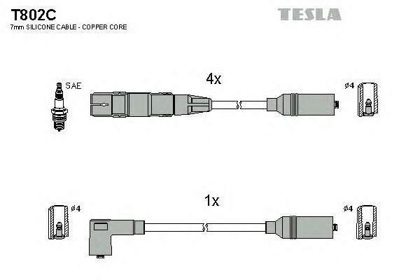 T802C TESLA Ignition Cable Kit