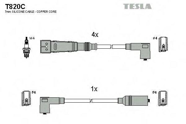 T820C TESLA Ignition Cable Kit