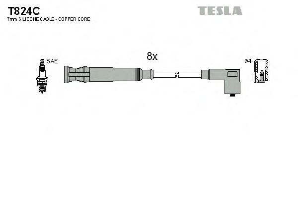 T824C TESLA Ignition Cable Kit