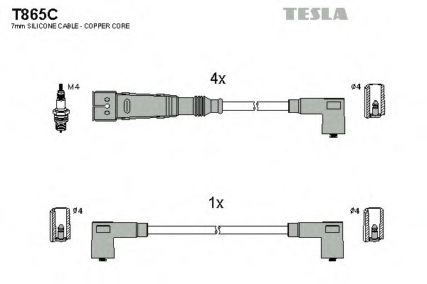 T865C TESLA Ignition Cable Kit