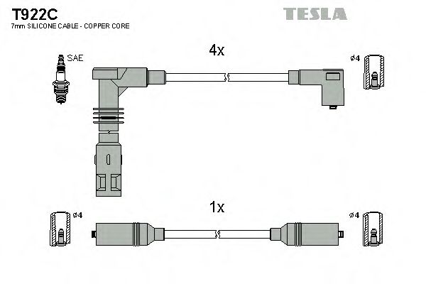 T922C TESLA Ignition Cable Kit