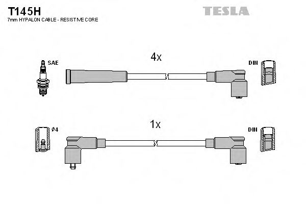 T145H TESLA Ignition Cable Kit