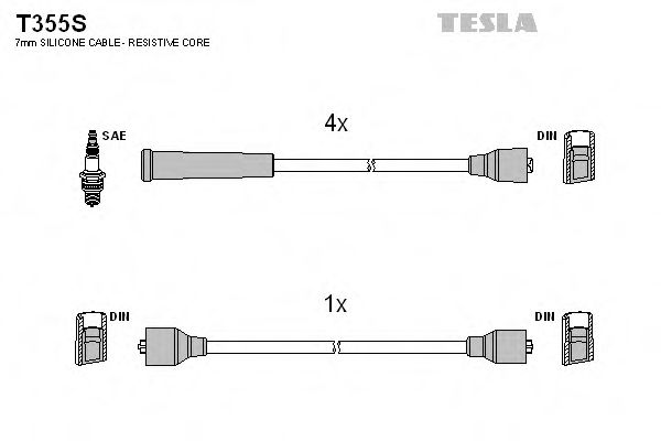 T355S TESLA Ignition Cable Kit